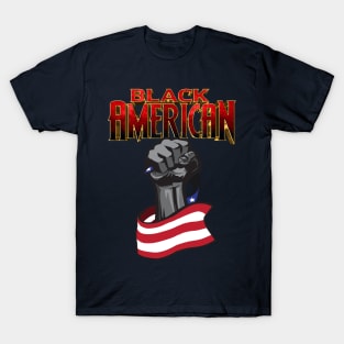 Black American - Red T-Shirt